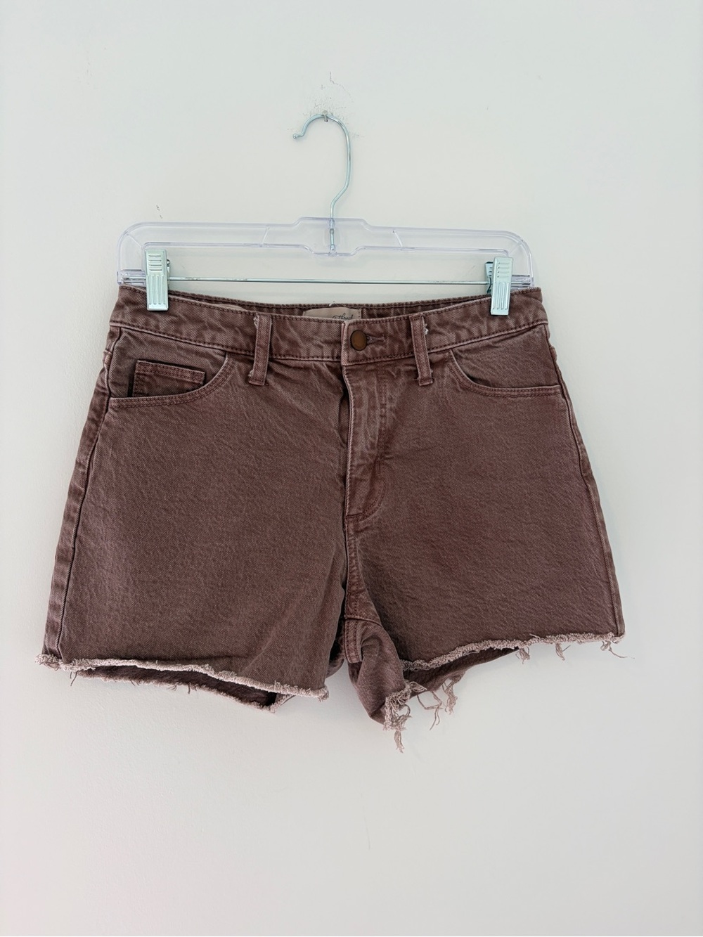 Universal Thread Mauve Frayed Hem Denim Shorts